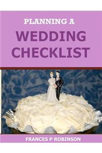 Planning a Wedding Checklist