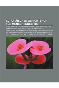 Europaischer Gerichtshof Fur Menschenrechte: Entscheidung Des Europaischen Gerichtshofs Fur Menschenrechte