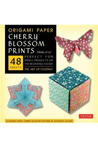 Origami Paper Cherry Blossom Prints Small- 6 3/4" 48 Sheets: Perfect for Small Projects or the Beginning Folder