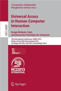 Universal Access in Human-Computer Interaction: Design Methods, Tools, and Interaction Techniques for Einclusion: 7th International Conference, Uahci