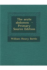 The Acute Abdomen