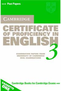 Cambridge Certificate of Proficiency in English 3 Audio Cassette Set (2 Cassettes): Examination Papers from University of Cambridge ESOL Examinations