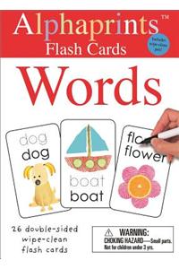 Alphaprints: Wipe Clean Flash Cards Words