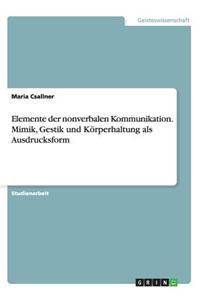 Elemente Der Nonverbalen Kommunikation. Mimik, Gestik Und Korperhaltung ALS Ausdrucksform