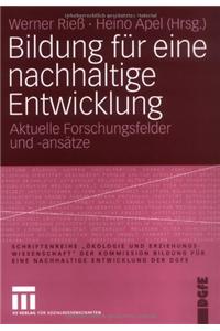 Bildung Fur Eine Nachhaltige Entwicklung