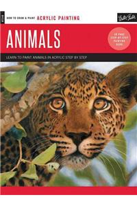Acrylic: Animals: Learn to Paint Animals in Acrylic Step by Step - 40 Page Step-By-Step Painting Book
