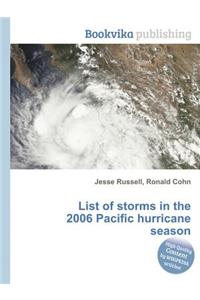 List of Storms in the 2006 Pacific Hurricane Season
