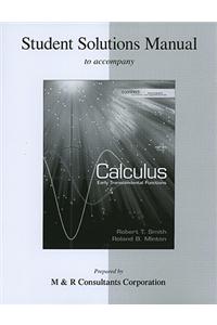 Calculus: Early Transcendental Functions: Student Solutions Manual