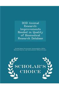 Dod Animal Research