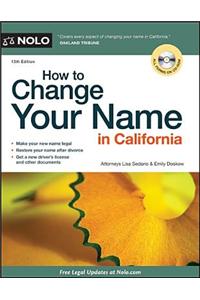 How to Change Your Name in California [With CDROM]