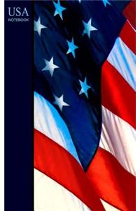 USA Notebook: American Gifts / Presents [ Small Ruled Writing Journals / Notebooks with American Flag ]