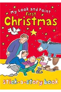 My Look and Point First Christmas Stick-A-Story Book [With Sticker(s)]