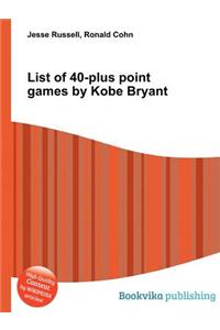 List of 40-Plus Point Games by Kobe Bryant