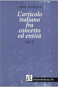 L'articolo Italiano Fra Concetto Ed Entita