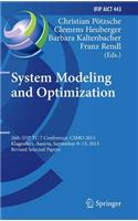 System Modeling and Optimization: 26th Ifip Tc 7 Conference, Csmo 2013, Klagenfurt, Austria, September 9-13, 2013, Revised Selected Papers