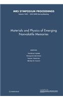 Materials and Physics of Emerging Nonvolatile Memories: Volume 1430