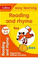 Reading and Rhyme: Ages 3-5