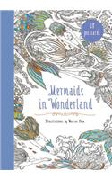 Mermaids in Wonderland 20 Postcards: An Interactive Coloring Adventure for All Ages