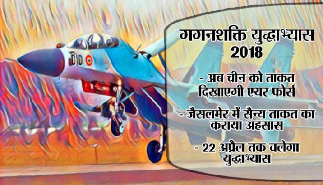 गगन शक्ति: पाकिस्तान के बाद अब चीन को अपनी ताकत दिखाएगी भारतीय वायुसेना गगन शक्ति: पाकिस्तान के बाद अब चीन को अपनी ताकत दिखाएगी भारतीय वायुसेना