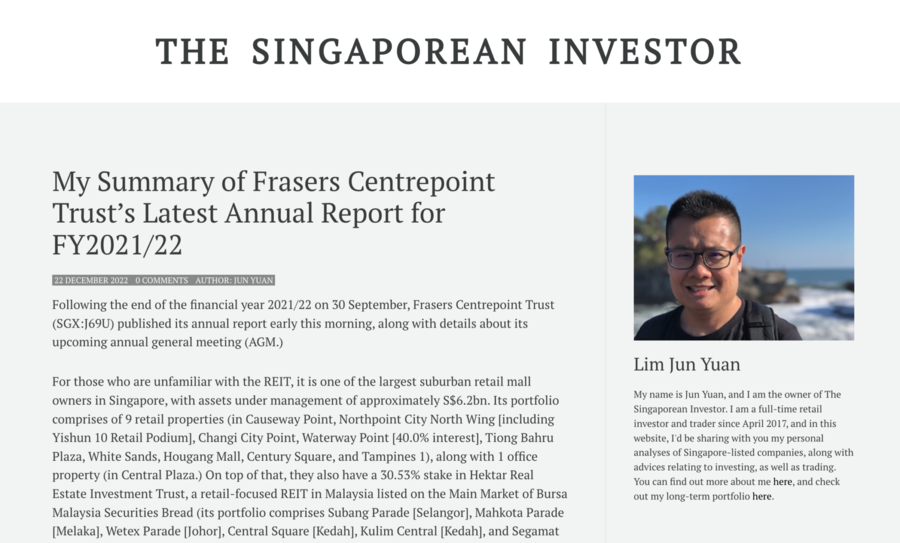 Frasers Centrepoint Trust: Summary On Latest Annual Report for FY2021/22