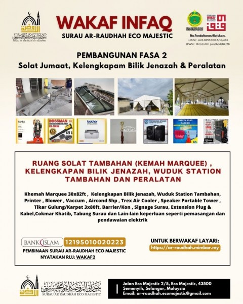 WAKAF INFAQ - FASA 2 PEMBANGUNAN SURAU 