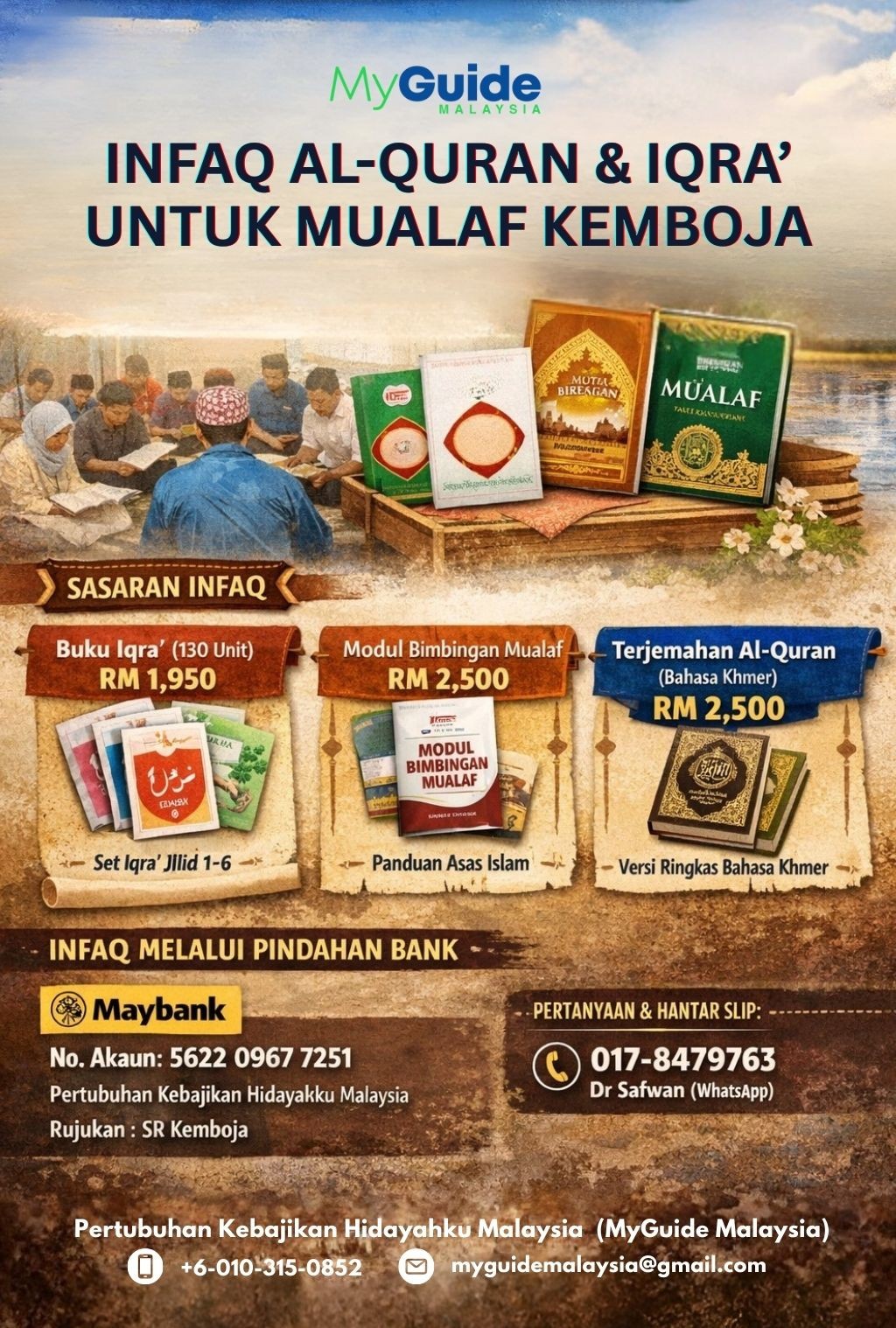 Infaq Al-Quran & Iqra'  untuk Mualaf Kemboja