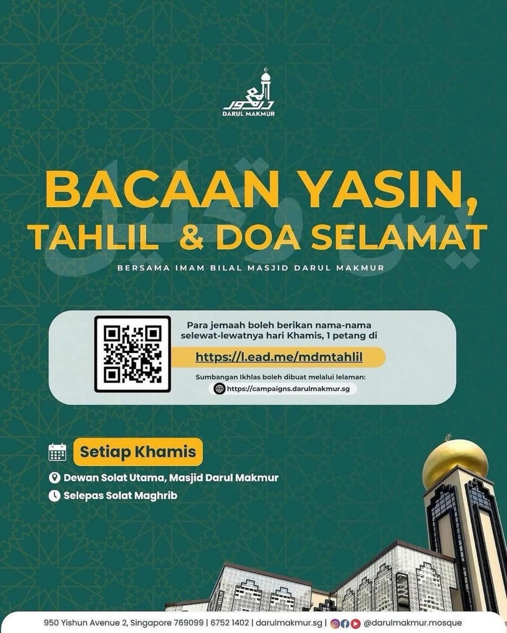 Bacaan Yasin, Tahlil & Doa Selamat