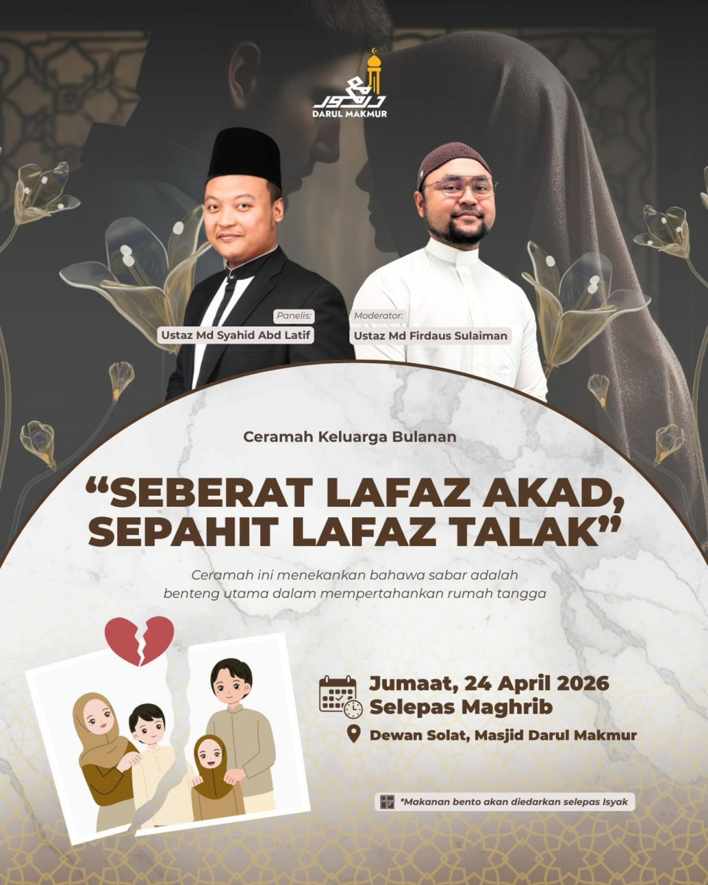 Ceramah Keluarga Bulanan: Seberat Lafaz Akad, Sepahit Lafaz Talak