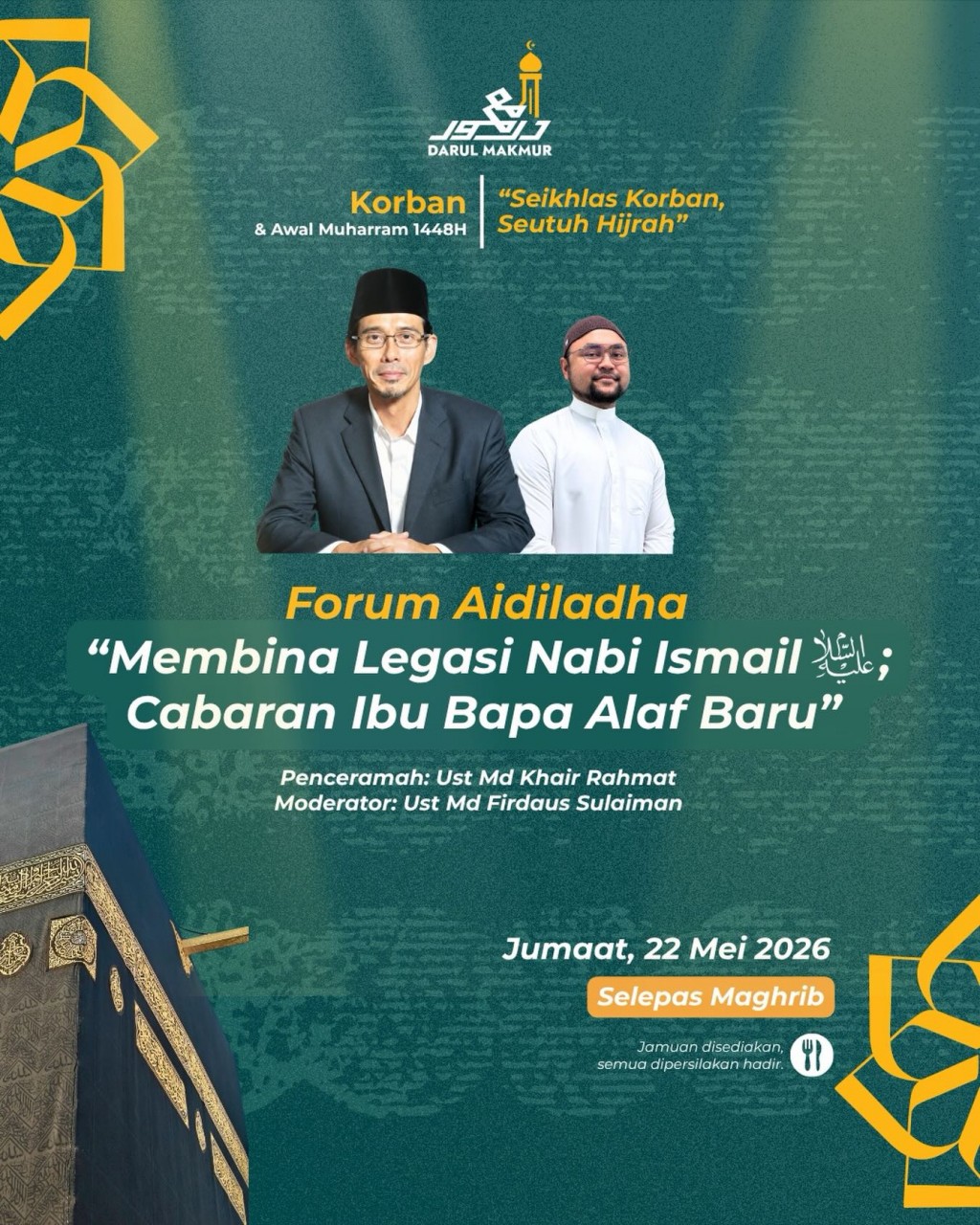 Forum Aidiladha: Membina Legasi Nabi Ismail a.s; Cabaran Ibu Bapa Alaf Baru