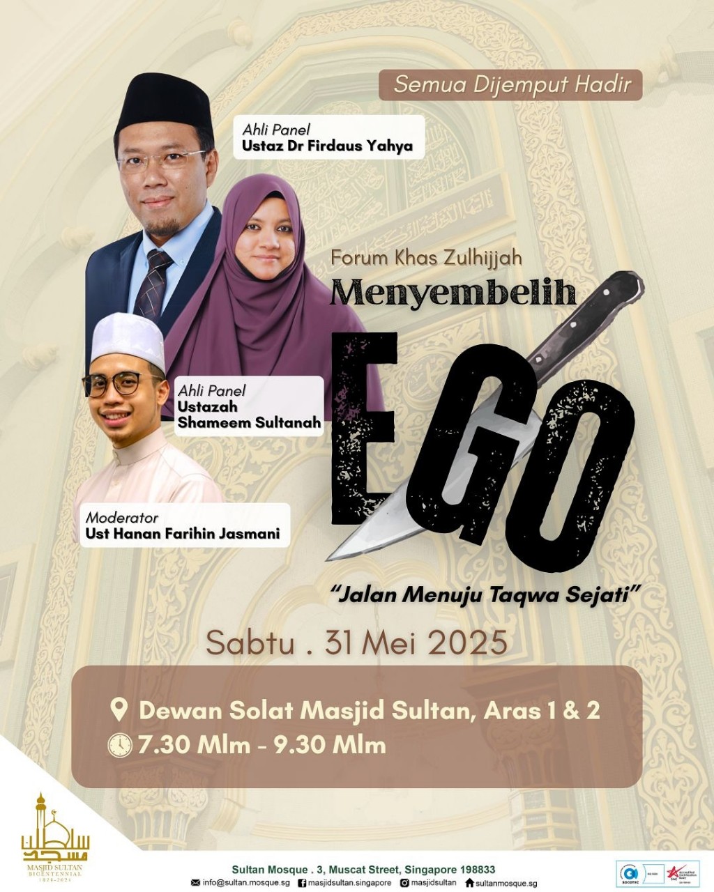 FORUM ZULHIJJAH: Menyembelih Ego - Jalan Menuju Taqwa Sejati