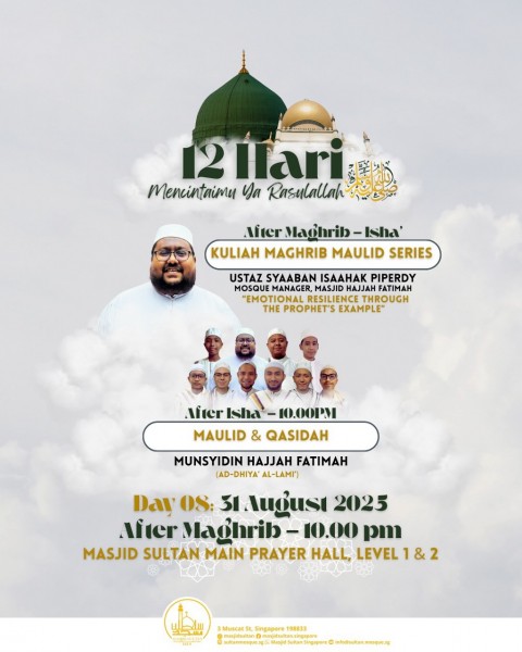 12 Hari Mencintaimu Ya Rasulullah SAW: Kuliah Maghrib, Maulid & Qasidah - Day 08