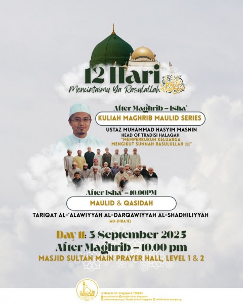 12 Hari Mencintaimu Ya Rasulullah SAW: Kuliah Maghrib, Maulid & Qasidah - Day 11