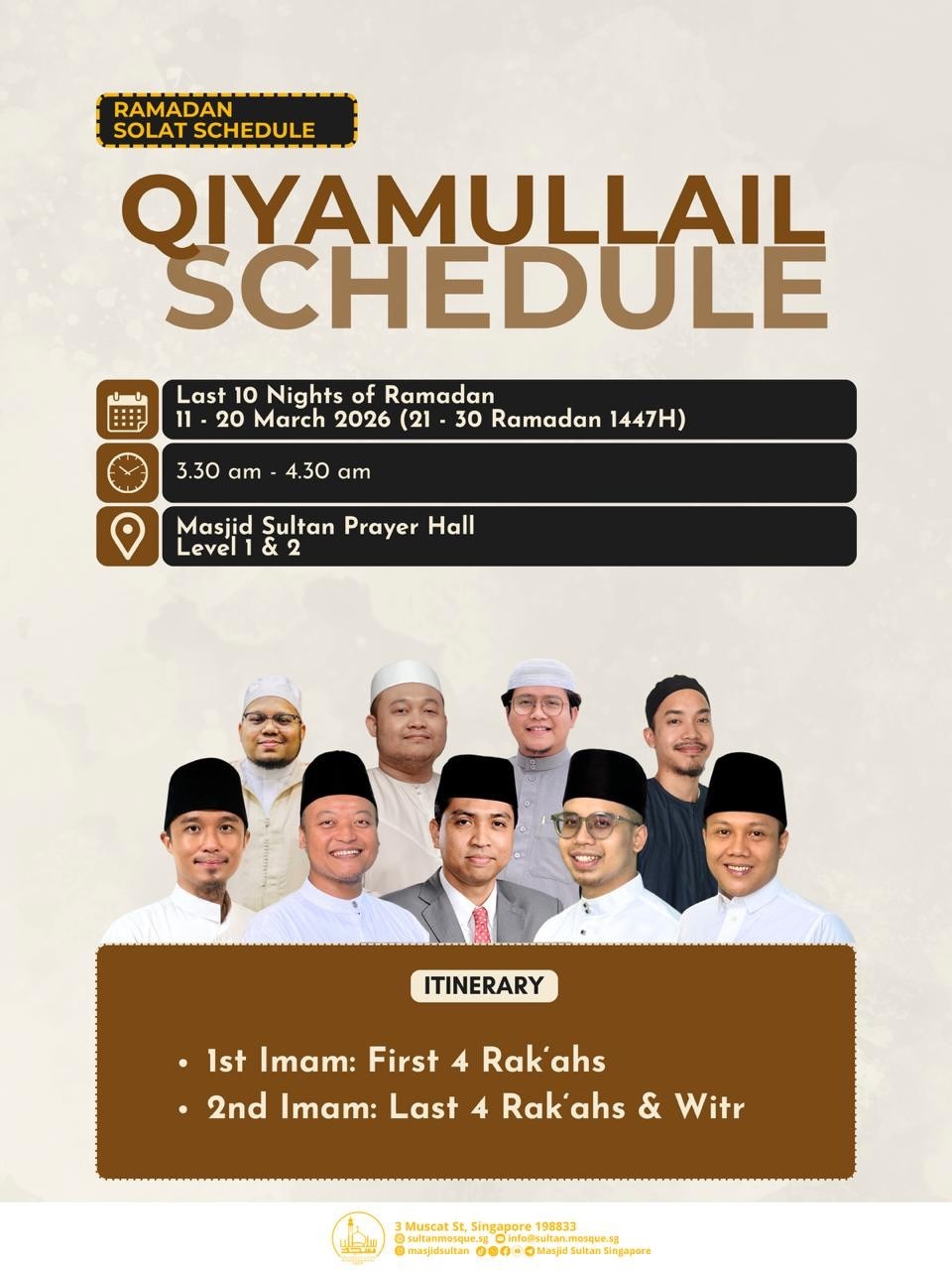 Qiyamullail Schedule
