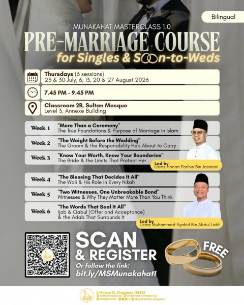 Munakahat Masterclass 1.0: Pre-Marriage Course [Bilingual]