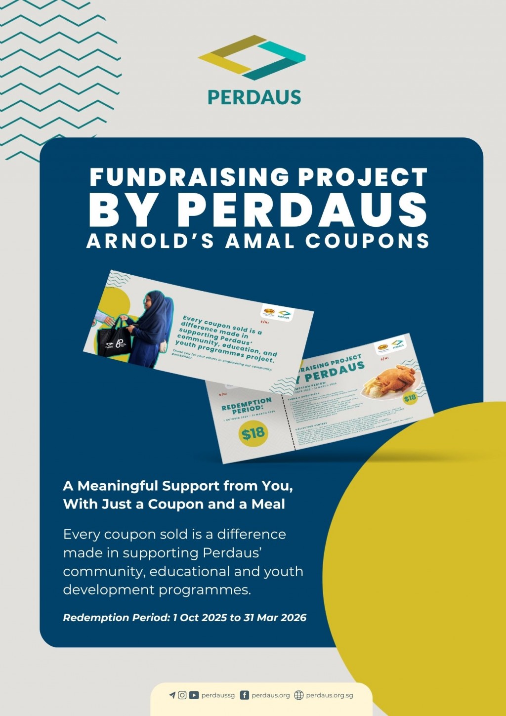 Arnold's Amal Coupons for Perdaus Fundraising!