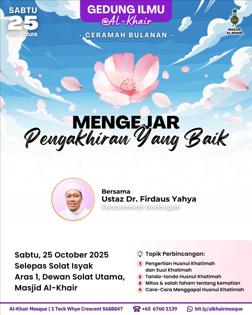 Ceramah Bulanan: Mengejar Pengakhiran Yang Baik