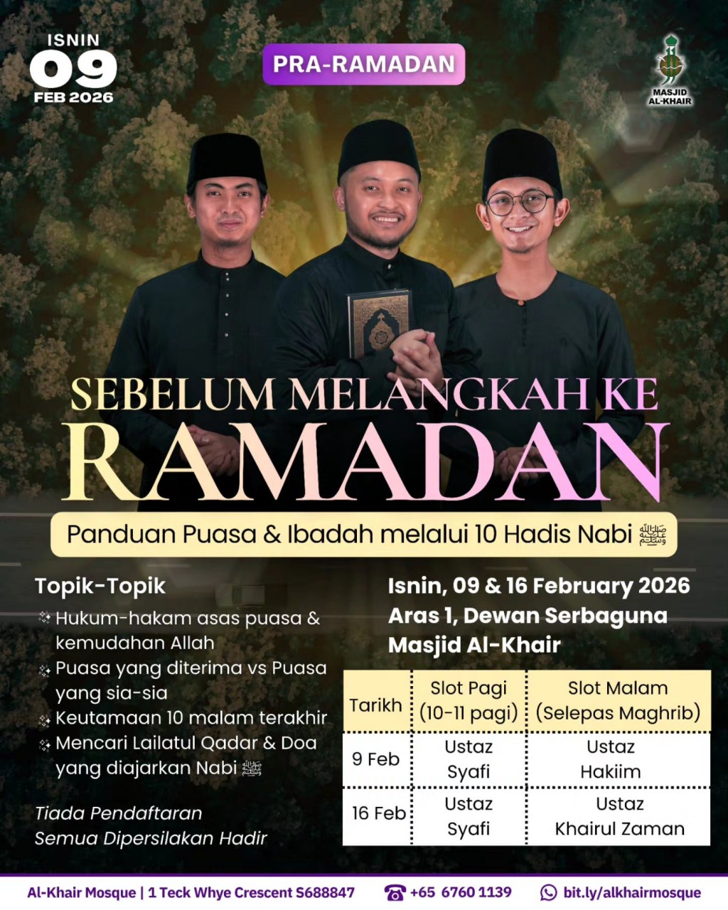 Pra-Ramadan: Sebelum Melangkah ke Ramadan dengan Panduan Puasa & Ibadah melalui 10 Hadis Nabi SAW