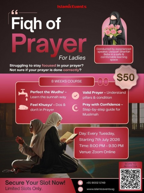 Fiqh of Prayer For Ladies (July 2026)