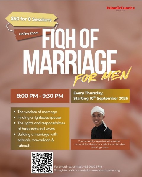 Fiqh of Marriage For Men (Sep 2026)