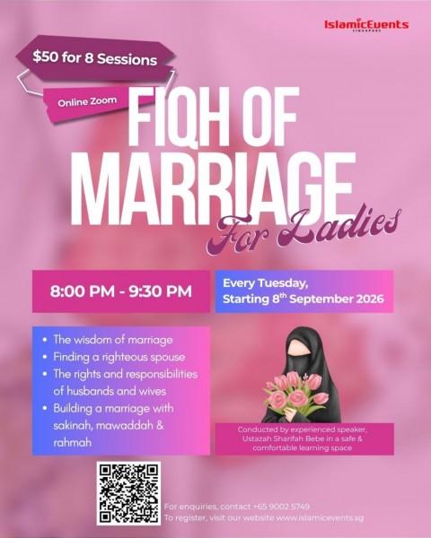 Fiqh of Marriage For Ladies (Sep 2026)