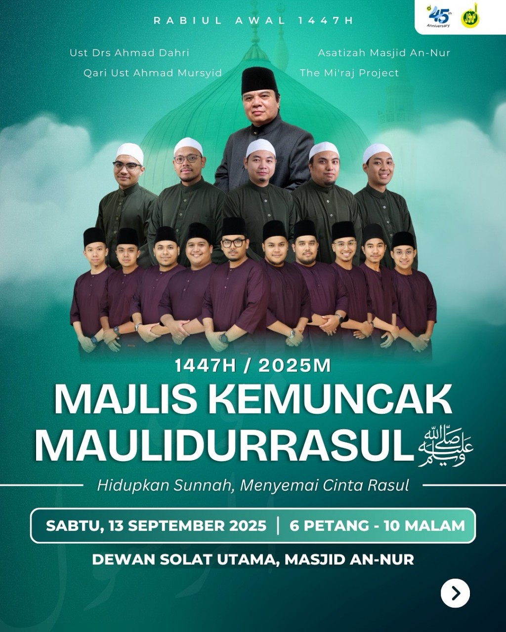 Majlis Kemuncak Maulidurrasul SAW - Rabiul Awal 1447H