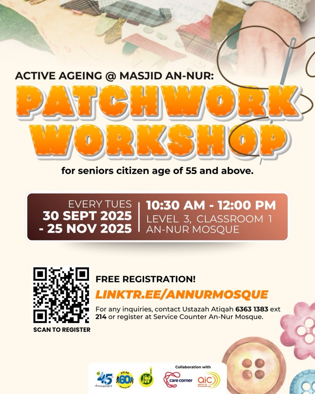 Patchwork Workshop - Active Ageing
