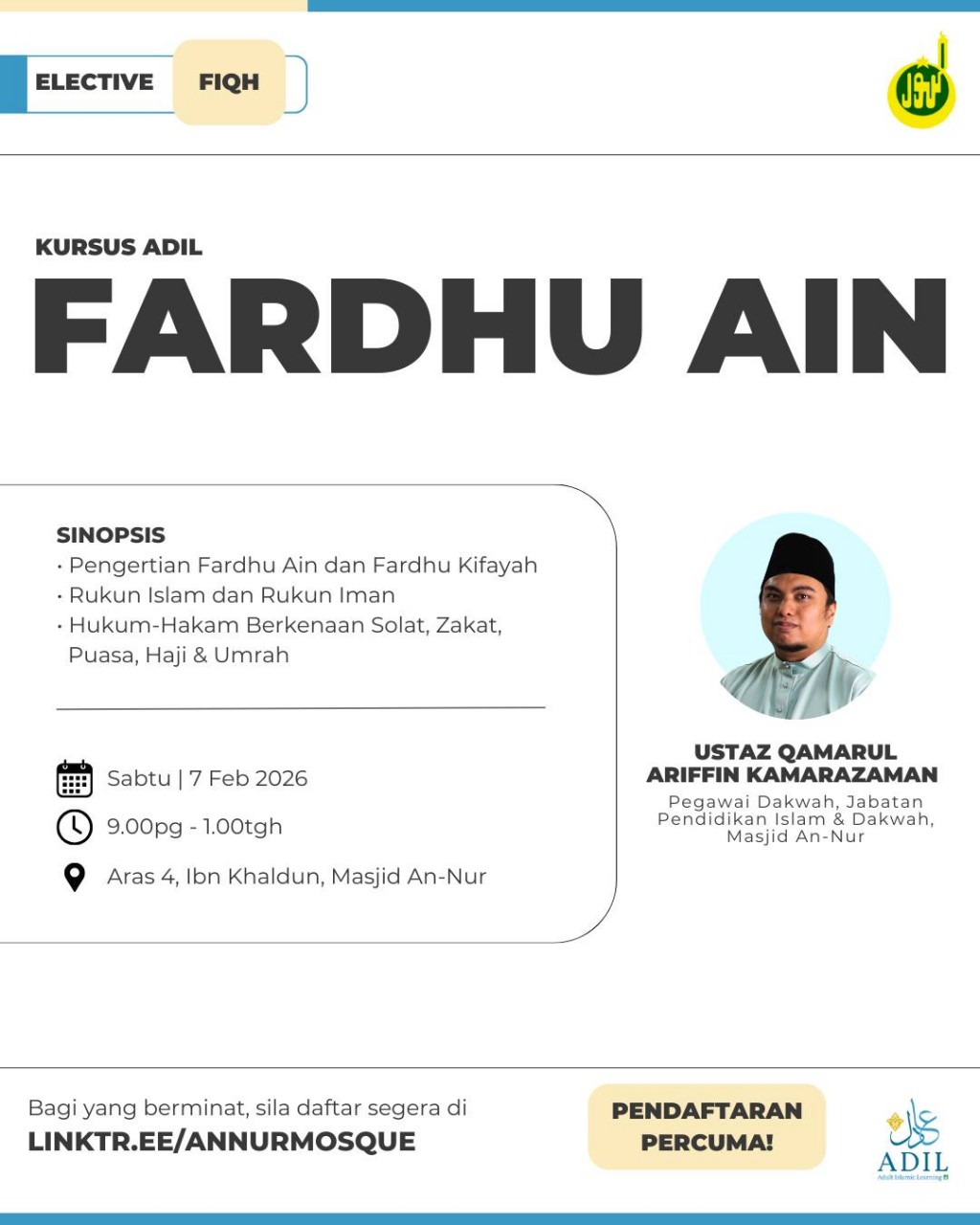 Kursus ADIL: Fardhu Ain