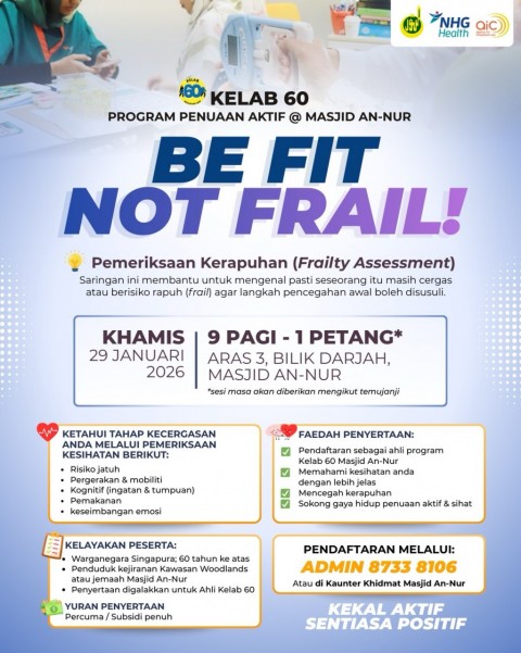 BE FIT, NOT FRAIL | Pemeriksaan Kerapuhan (Frailty Assesment)
