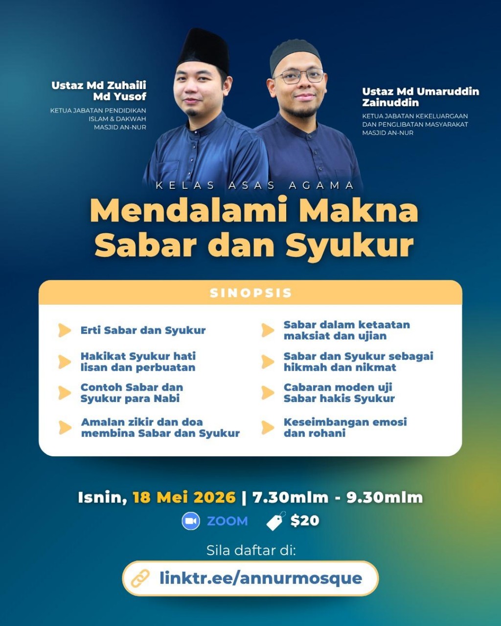Kelas Asas Agama: Mendalami Makna Sabar dan Syukur