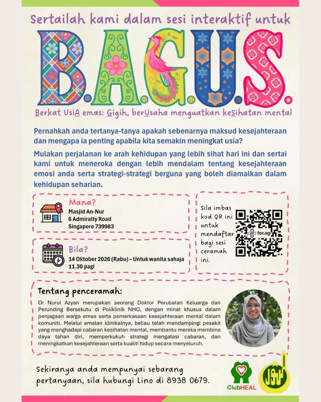 BAGUS: Berkat Usia Emas - Gigih, Berusaha Menguatkan Kesihatan Mental [Untuk Wanita]