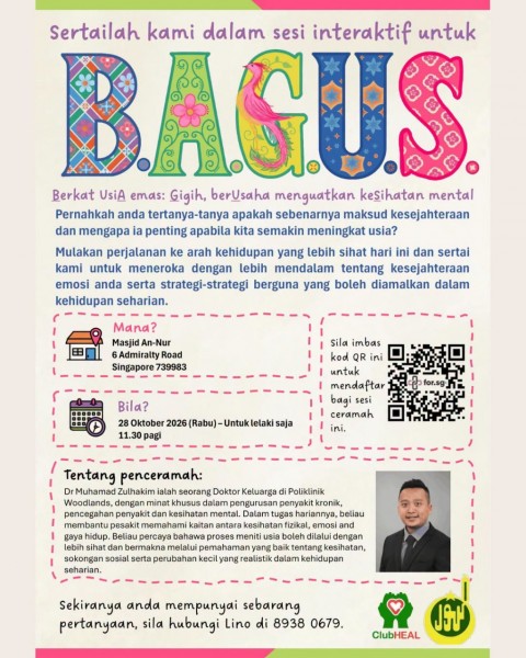 BAGUS: Berkat Usia Emas - Gigih, Berusaha Menguatkan Kesihatan Mental [Untuk Lelaki]