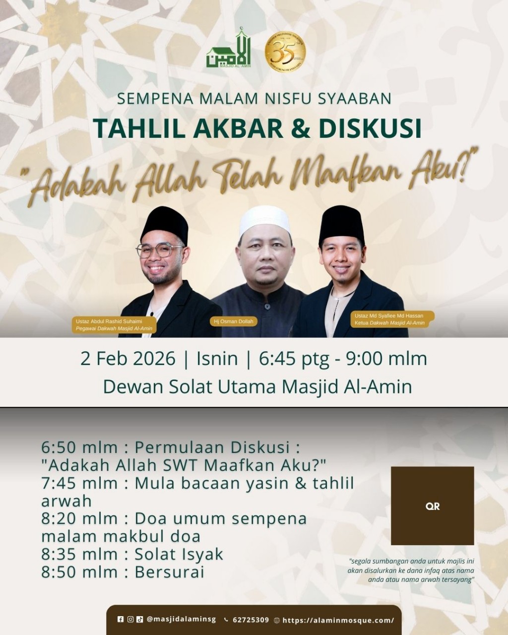 Tahlil Akbar & Diskusi: Adakah Allah Telah Maafkan Aku?