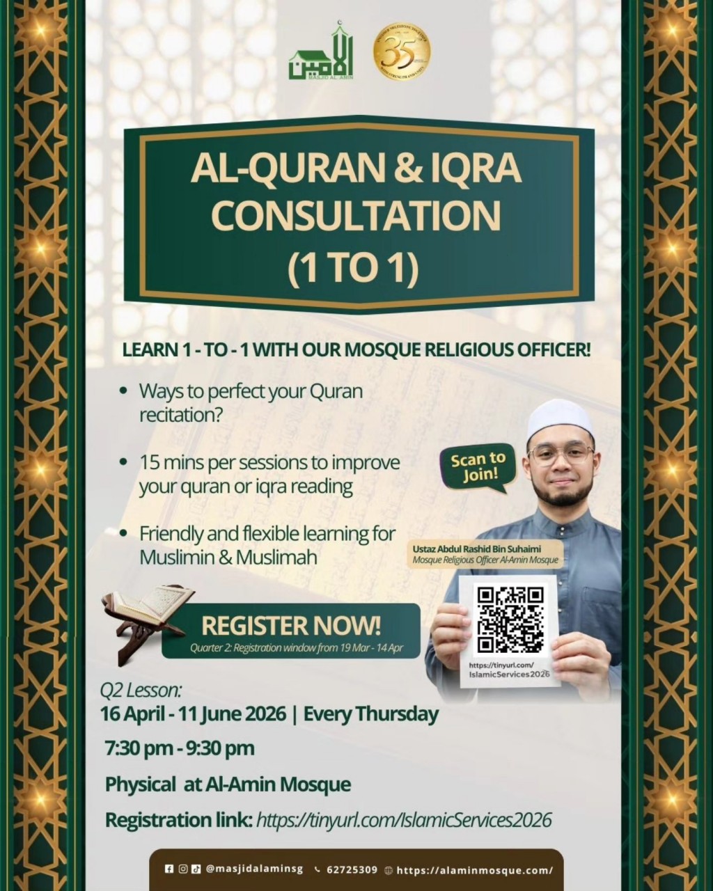 Al-Quran & Iqra Consultation (1 To 1)