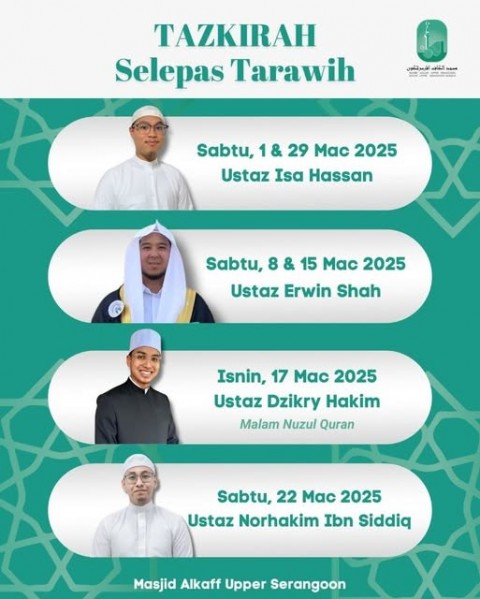 TAZKIRAH SELEPAS TARAWIH